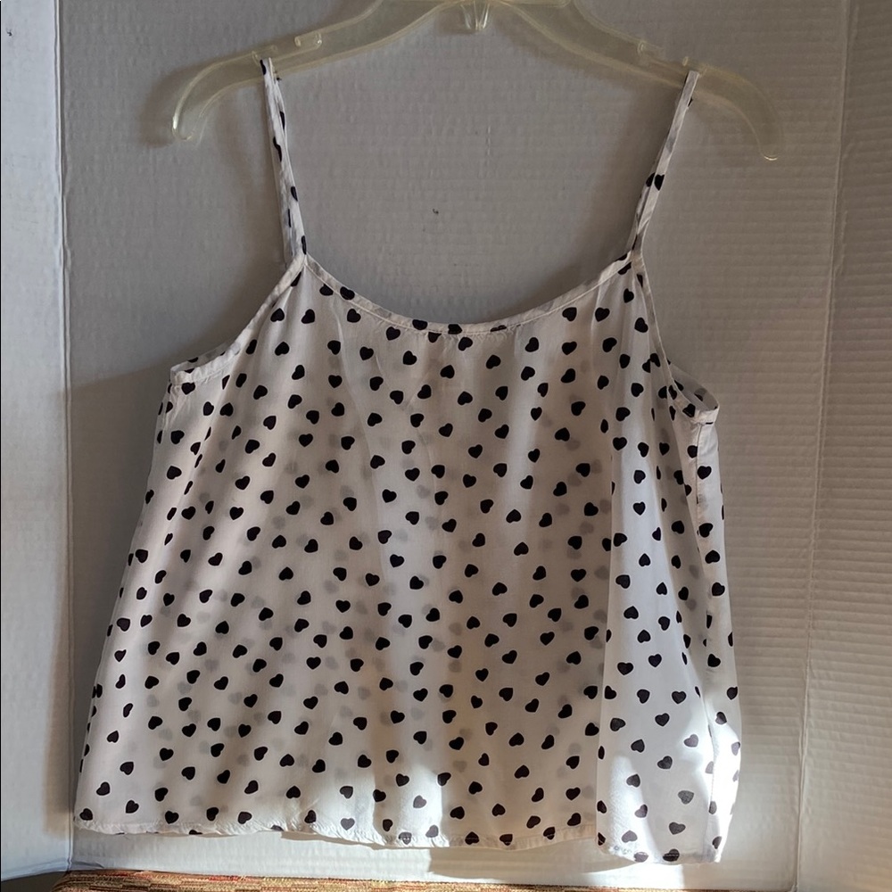 Heart Print Spaghetti Strap Top